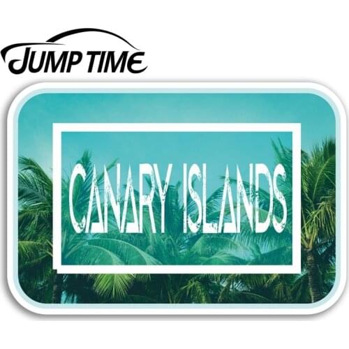 Jump Time Canary Islands Vinyl Stickers Travel Sticker Laptop Luggage Decal Truck Window Car Wrap Car Accessories