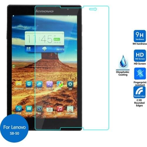 For Lenovo TAB S8-50 Tempered Glass Screen Protector Film 9h Protective Film on Tab 8.0 S8 50 S8-50F S8-50L S8-50LC