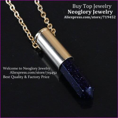 10pcs Nature Hexagon Blue Sand Gems Point Bullet Pendant metal Plated Casing Necklace Drusy Quartz Druzy Pendant Necklace