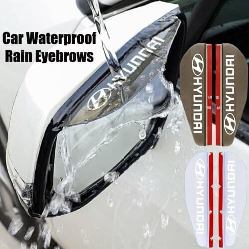 2Pcs Car Waterproof Rain Cover Eyebrow Rear View Mirror Rain Shield Protector For Hyundai I30 I20 IX35 I40 Tucson Getz Sonata