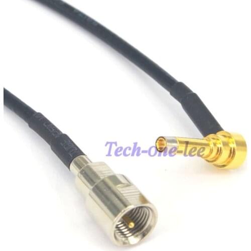 2 piece/lot RF Cable Assembly FME Male to MS156 Male 90 Degree RA Connector Coax Adapter Pigtail Jumper Cord 7.8 inch