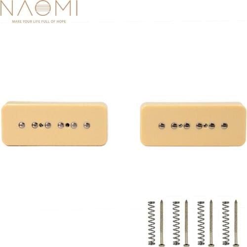 NAOMI 2pcs Soapbar Pickups Electric Guitar Soapbar Single Coil Pickups 50mm 52mm Bridge Neck Pichup