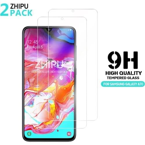 2 Pcs Tempered Glass For Samsung Galaxy A70 Screen Protector 2.5D 9H Tempered Glass For Samsung A70 SM-A705F/DS Protective Film