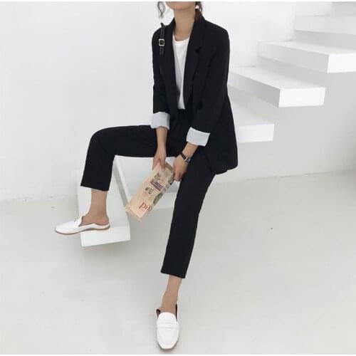 2021 Office Vintage Autumn Winter Thicken Women Suit Light Green Notched Blazer Jacket & Pant Wear Suits Female Sets