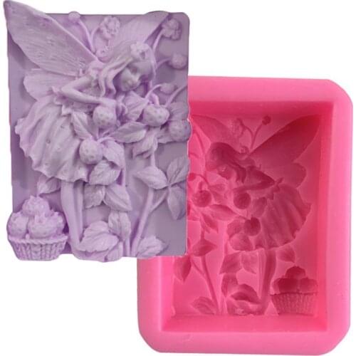 3D Angel Girl Fairy Silicone Handmade Soap Mold DIY Candle Making Mould Bakeware