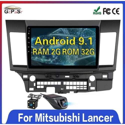 2G + 32G 10" 2din Android 9.1 For Mitsubishi Lancer 2008 2009 2010-2016 Car Radio DVD Multimedia Video Player GPS Navigation