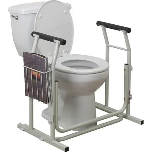 Toilet Safety Frame Stand Alone Toilet Rails Portable Bathroom Toilet Safety Handrail Toilet Bars for Elderly, Handicap