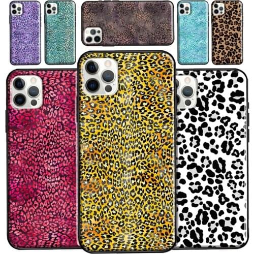 Leopard Print Case For iPhone 11 12 Pro MAX SE 2020 XR X 7 8 Plus Cases For iPhone 12 mini XS Cover