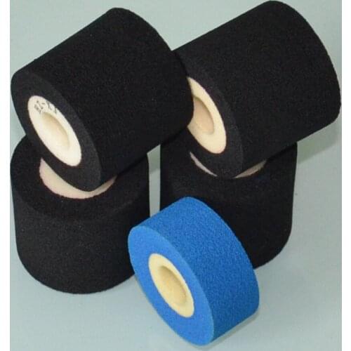 Black Diameter 36mm Height 40mm expiry date coding machine hot ink printer roller for continuous band sealer