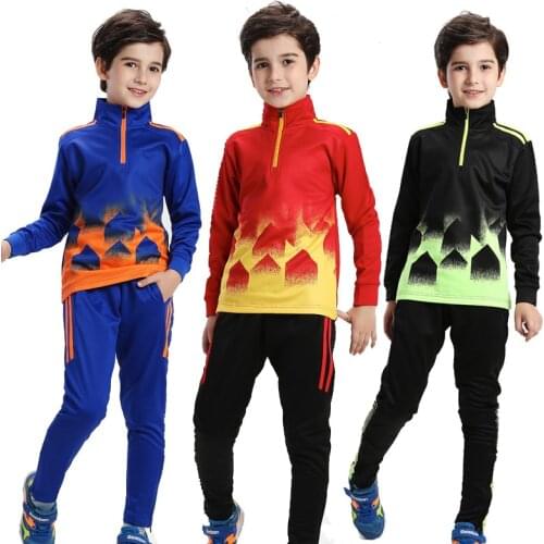 Kids Soccer Jerseys Sets Survetement Football 2020 New Futbol Running Jackets Children Men Sports Training Tracksuit Uniforms