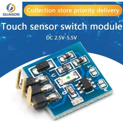 1pcs TTP223 Capacitive Touch Sensor Switch Module DC2.5V-5.5V self-locking or jog mode with LED lamp