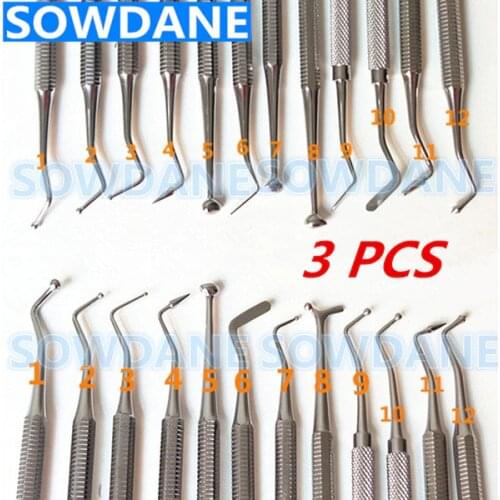 3 Pcs Composite Dental Composite Filling Tool Instrument Filler Spatula Amalgam Plastic Double Ends Stainless Steel Oral Care