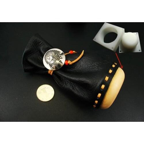 Hand-work unique design tools-Handcrafted Leather shaping mould -This mold is used to make leather Coin Bag / Jewelry Bag
