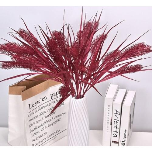 New Plastic Reed Flowers Small Pampas Grass Phragmites DIY Artificial Flowers Plants For Home Decor Wedding Decoration ornaments