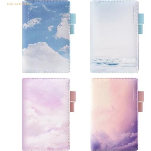 K1AB A6 Exquisite Notebook Personal Diary Sketchbook Blue Sky Cloud Handbook128 Sheet