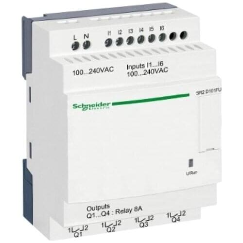 SR2D101FU compact smart relay Zelio Logic - 10 I O - 100..240 V AC - no clock - no display