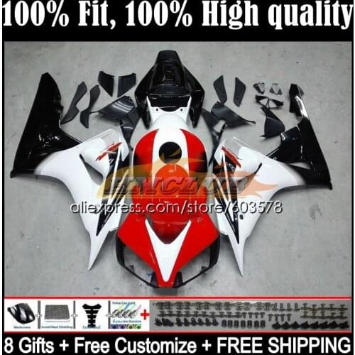 Injection Body For HONDA CBR 1000 RR CC CBR 1000RR 1000CC 49CL.14 CBR1000RR 06 07 CBR1000 RR 2006 2007 OEM Fairing white red