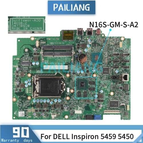 Mainboard For DELL Inspiron 5459 5450 Laptop motherboard CN-0WCWFJ 0WCWFJ 14058-2 SR2CA N16S-GM-S-A2 DDR3 Tested OK