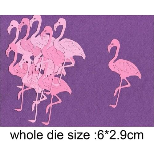 Metal Cutting Dies Flamingo 80*29mm DIY Etched Dies mould Craft Paper Card Making Scrapbooking Embossing die stencils