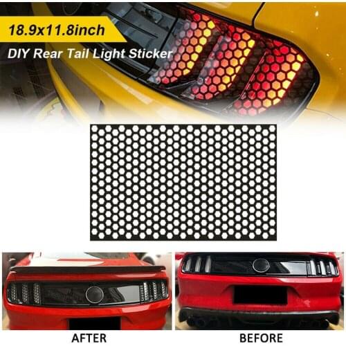 Can Be Cut Car Honeycomb Headlight Car Sticker Rear Taillight Decoration Exterior Accessories Cover Honeycomb Protective Film