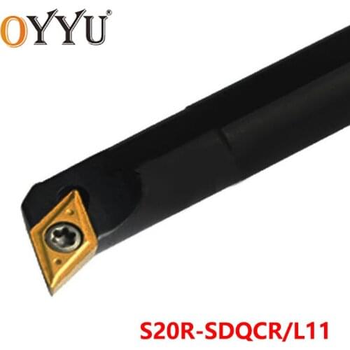 OYYU SDQCR SDQCL S20R-SDQCR11 S20R-SDQCL11 Lathe Cutter Arbor Boring Bar use DCMT11 Carbide Inserts Turning Toolholder