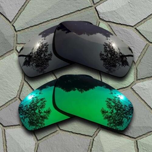 Grey Black&Jade Green Sunglasses Polarized Replacement Lenses for Oakley Monster Pup