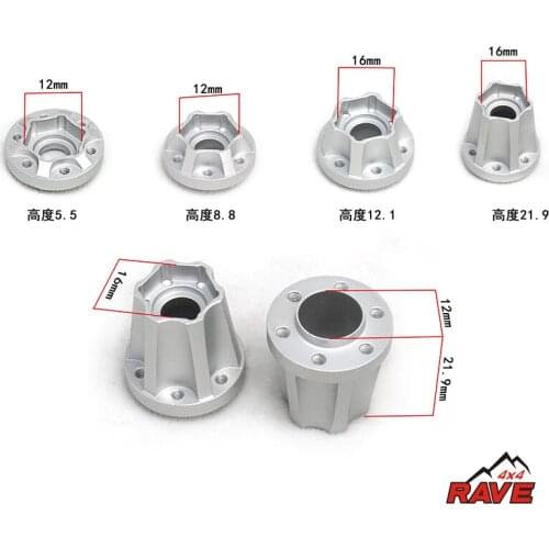 RAVE 1/10 8.8MM Height Metal Wheel Adapter Connection RC Crawler Car SCX10 Jeep TH17951-SMT5
