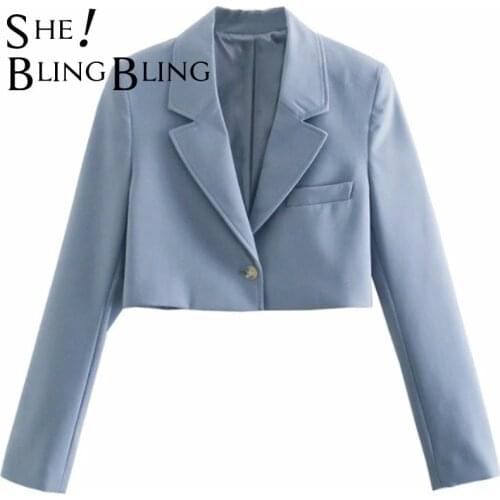 SheBlingBling 2021 ZA Women 2 Pieces Solid Blazer Jacket Set Offie Long Sleeves Office Lady Party Suits Female Skirts Outwear