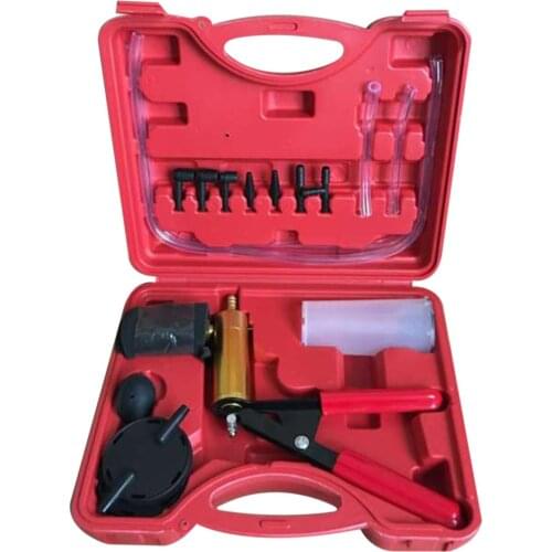 Brand New Hand Held Vacuum Pump Tester Set And Brake Bleeder Kit Car Motorbike Self Vacuum Pump Screw Adapter With Vacuum Gauge