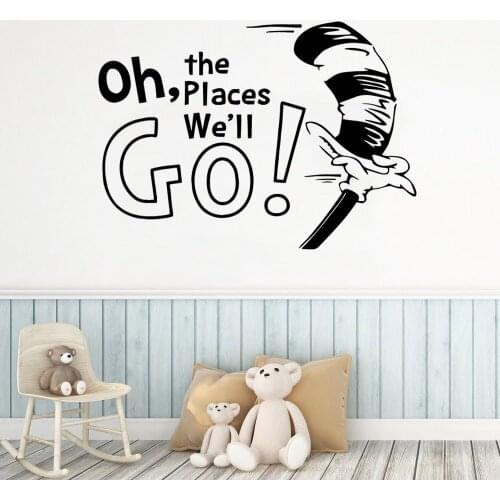 Cartoon Style Go This Place Stickers Home Decoration Nursery Kids Room Decoration Decal Stickers Murals