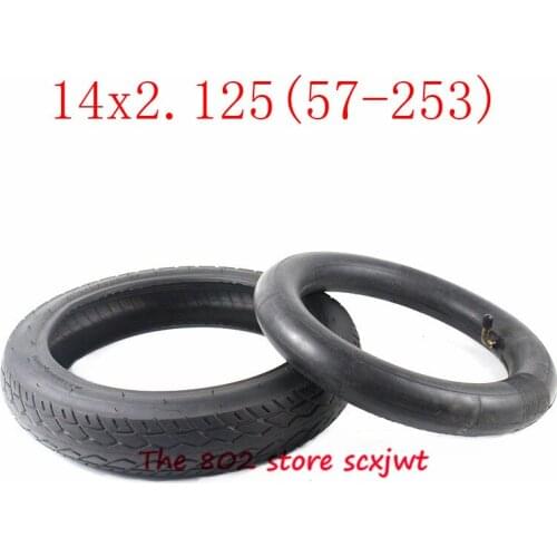 Super 14 Inch Electric Bicycle Inner Tube Tire Kits 14*2.125 57-253 of High Quality 14x2.125 E-bike Tyre Antiskid Tire