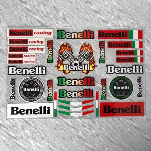 Reflective Benelli racing Motorcycle Helmet Stickers Tank-pad Side Box Decorative deca Decals For TMXK 250 500 502 600 Italy