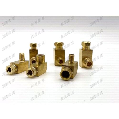 6mm tube fitting M6/M8/1/8" male thread Right-angle Connector adaptor PL606/PL608/PL61 for lubrication system/CNC machine centre