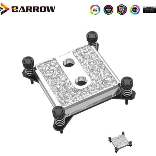 Barrow CPU Water Block For INTEL Socket LGA 115x 1150 1151 1155 1156 Processor Coolant Device,ARGB Brass,Acrylic,LTIFH-04