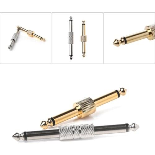 WXTF 1/4" 6.35mm MONO Jack Male To Male Coupler Plug Adapter For Guitar Effects Pedal