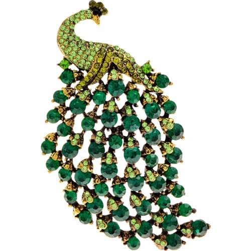 CINDY XIANG Mulitcolor Rhinestone Peacock Brooches For Women And Men 4-color Cute Animal Jewelry Gift Friends Badge Scarf Buckle
