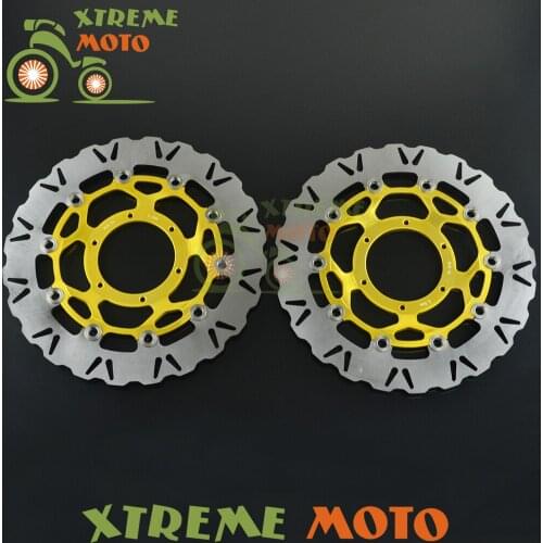 2Pcs Gold Motorcycle Front Floating Brake Disc Rotor For CBR1000RR 06-07 VTR1000R SP1 SP2 RC51 00-07 Motocross Dirt Bike