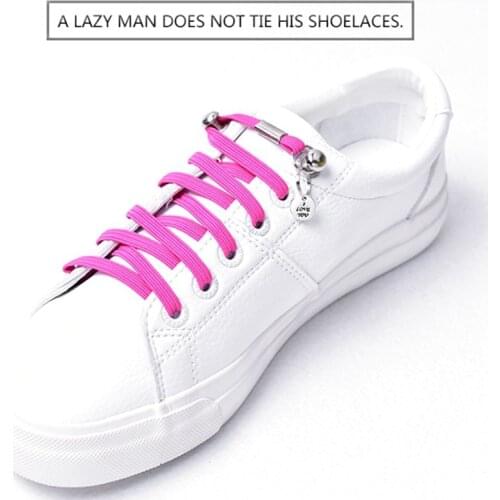 1Pair Quick One Hand Shoelace Elastic Lazy Shoelces No Tie Shoelces For Chidren and Adults Flat Sneakers Shoes Laces 24colors