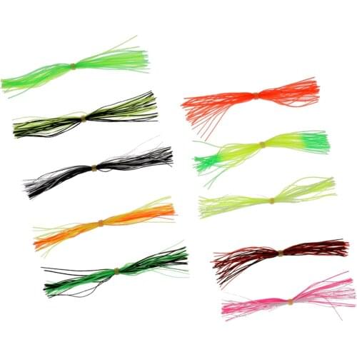 10 Bundle/300pcs Fly Tying Threads Silicone Straps for Flies Lures Beard DIY Fly Tying Lure Making Squid Skirts Mimic
