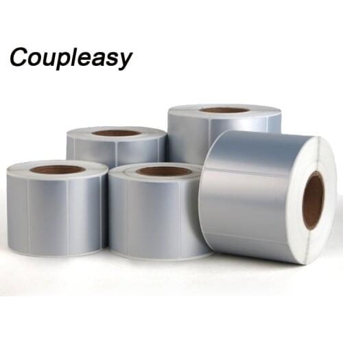 1000Pcs/Roll Adhesive Label Sticker PET/PVC Blank Sticker Thermal Transfer Printer Stickers Waterproof Print Supplies 8 Sizes