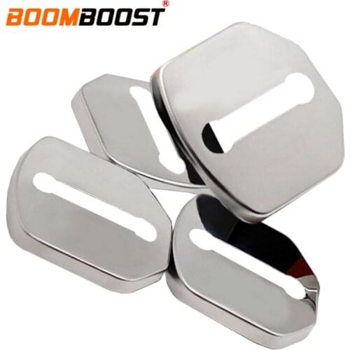 4pcs For Volvo XC60 S60L S60 V60 S80L stainless steel door lock cover Buckle Striker decorative protective cover