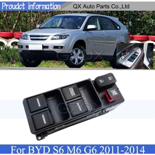 CAPQX Front Left side Window Control Switch Panel For BYD S6 M6 G6 2011 2012 2013 2014 Master Console Control HAA0-66-350M1