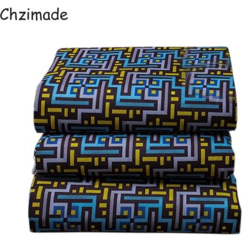Chzimade 1Yard Ankara African Real Wax Prints Fabric For Women Wedding Dress Sewing Tissue Fabric Diy Home Decoration