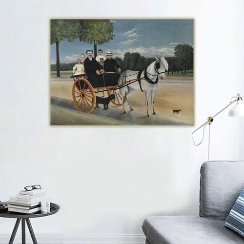 Citon Henri Rousseau《Father Juniers Carriole》Canvas Oil Painting Artwork Poster Picture Wall Background Decor Home Decoration