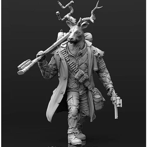 1/24 The Stag Knight, Resin Model figure GK, Science fiction theme, Unassembled and unpainted kit