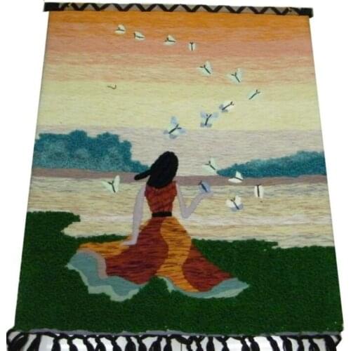 Handmade art tapestry tapestry wall mural Hall Classic Decorative Paintings "Butterfly Spring"