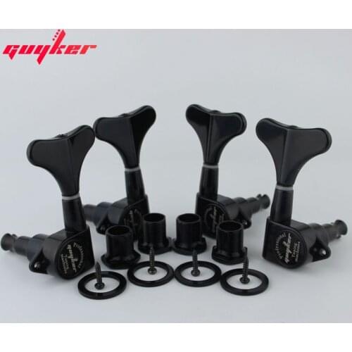 GUYKER Headstock Sealed Bass Tuners Machine Heads Black
