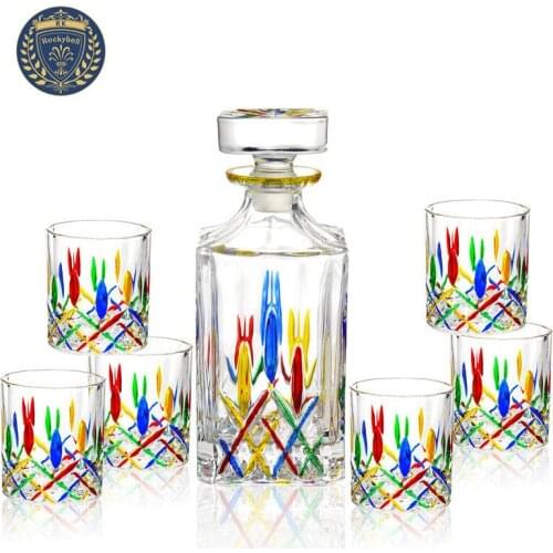 Crystal Bar Glass Sets Home Whiskey Glass Set 6 Shot Glass Dispenser Bar Sets Accessories Kieliszek Do Wina Wine Glass BD50BS