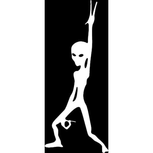 LLY-0635 Cartoon Car Sticker Funny Alien Humanoid Modeling Decal PVC Auto Motorcycles Creative Pattern Waterproof Decals Decor