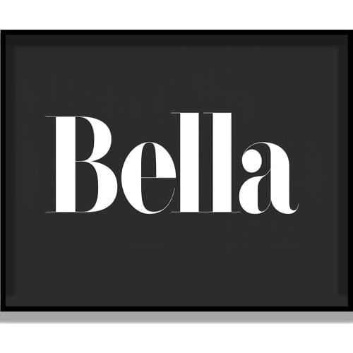 Hot Sales in 2020, Modern Minimalist Posters, Wall Decoration Paintings, Text Art,BELLA